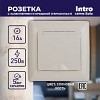 4-203-02 Розетка Intro Solo 4-203-02 с заземлением 2P+E Schuko с крышкой 16А-250В IP20 СУ