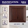 4-103-10 Переключатель Intro Solo 4-103-10 одноклавишный 10А-250В, IP20, СУ, венге