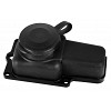 Volsten Sb1-M1Z Black Колодка штепс. с защит. крышкой каучук. 1 местн. чёрн. с/з IP44 (РП 16-131)