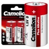Camelion Plus Alkaline LR20 BL-2 (LR20-BP2, батарейка,1.5В) (упак. 2 шт.)