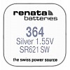 Renata R 364 (SR 621 SW, 1.55V, 22mAh, 6.8x2.1mm)(батарейка для часов)