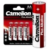 Camelion Plus Alkaline LR6 BL-4 (LR6-BP4, пальчиковая батарейка АА 1.5В) (упак. 4 шт.)