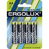 Ergolux Alkaline LR6 BL-4 (LR6 BL-4, пальчиковая батарейка АА 1.5В) (упак. 4 шт.)