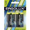 Ergolux Alkaline LR20 BL-2 (LR20 BL-2, батарейка,1.5В) (упак. 2 шт.)
