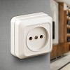 2-201-02 Розетка Intro Quadro 2-201-02 без заземления 2P 16А-250В IP20 ОУ слоновая кость