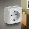 2-202-01  Розетка Intro Quadro 2-202-01 с заземлением 2P+E Schuko 16А-250В IP20 ОУ белый