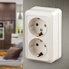 2-204-02 Розетка Intro Quadro 2-204-02 с заземлением двойная 2х2P+E Schuko 16А-250В IP20