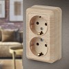2-204-11 Розетка Intro Quadro 2-204-11 с заземлением двойная 2х2P+E Schuko 16А-250В IP20