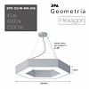 SPO-123-W-40K-045 Светильник LED ЭРА Geometria SPO-123-W-40K-045 Hexagon 45Вт 4000K 2900Лм IP40 600*80 белый подвесной драйвер внутри