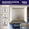 4-103-04 Переключатель Intro Solo 4-103-04 одноклавишный 10А-250В, IP20, СУ, шампань