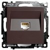 Розетка компьютерная 1-местная RJ-45 (механизм), серия Катрин, GLS00-7107-04, шоколад