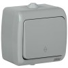 AQUATIC Выключатель 1-клавишный проходной для открытой установки 10А IP54 ВС-20-1-2-А GENE
