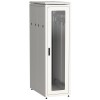 ITK LINEA N Шкаф сетевой 19" 33U 600х1000мм стеклянная передняя дверь задняя перфорированная серый