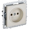BRITE Розетка 1-местная без заземления без защитных шторок 10А РС10-1-0-БрКр бежевый IEK