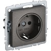 BRITE Розетка 1-местная с заземлением без защитных шторок 16А РС11-1-0-БрТБ темная бронза
