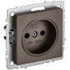 BRITE Розетка 1-местная без заземления без защитных шторок 10А РС10-1-0-БрТБ темная бронза