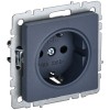 BRITE Розетка 1-местная с заземлением без защитных шторок 16А РС11-1-0-БрМ маренго IEK