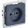 BRITE Розетка 1-местная без заземления без защитных шторок 10А РС10-1-0-БрМ маренго IEK