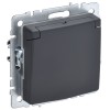 BRITE Розетка 1-местная с заземлением с защитными шторками и крышкой 16А IP20 РСбш10-3-БрГ