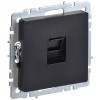BRITE Розетка компьютерная RJ45 кат.5E РК10-БрЧ черный IEK