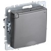 BRITE Розетка 1-местная с заземлением с защитными шторками и крышкой 16А IP20 РСбш10-3-БрС