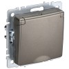 BRITE Розетка 1-местная с заземлением с защитными шторками и крышкой 16А IP20 РСбш10-3-БрШ