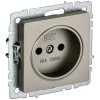 BRITE Розетка 1-местная без заземления без защитных шторок 10А РС10-1-0-БрШ шампань IEK
