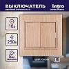 1-104-11 Выключатель Intro Plano 1-104-11 двухклавишный, 10А-250В, IP20, СУ, Plano, сосна