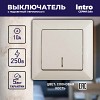 4-102-02 Выключатель Intro Solo 4-102-02 одноклавишный с подсветкой, 10А-250В, IP20, СУ,