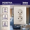 4-204-02 Розетка Intro Solo 4-204-02 без заземления 2х2P 16А-250В IP20 СУ слоновая кость