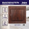 1-103-10 Переключатель Intro Plano 1-103-10 одноклавишный 10А-250В, IP20, СУ, венге
