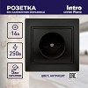 1-201-05 Розетка Intro Plano 1-201-05 без заземления 2P 16А-250В IP20 СУ антрацит