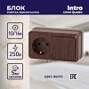 2-701-10 Блок розетка с выключателем Intro Quadro 2-701-10 горизонтальный 10-16-А-250В IP