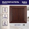 4-101-10 Выключатель Intro Solo 4-101-10 одноклавишный 10А-250В, IP20, СУ, венге