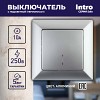 4-102-03 Выключатель Intro Solo 4-102-03 одноклавишный с подсветкой, 10А-250В, IP20, СУ,