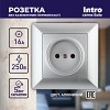 4-201-03 Розетка Intro Solo 4-201-03 без заземления 2P 16А-250В IP20 СУ алюминий