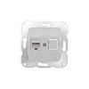 Розетка Компьютер RJ45 с/у мех. Бел KRANZ