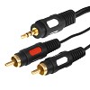 Шнур стерео 3,5мм – 2 RCA, 3м, позолоченный REXANT