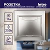 1-203-03 Розетка Intro Plano 1-203-03 с заземлением 2P+E Schuko с крышкой 16А-250В IP20 С