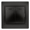 1-107-05 Переключатель Intro Plano 1-107-05 двухклавишный 10А-250В IP20 СУ антрацит