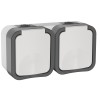 TORS Розетка 2-местная горизонтальная 16А IP55 TS222 серо-белый IEK