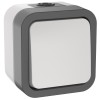 TORS Переключатель одноклавишный 10А IP55 TS201 серо-белый IEK