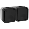 TORS Розетка 2-местная горизонтальная 16А IP55 TS122 графит IEK