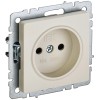 BRITE Розетка 1-местная без заземления с защитными шторками 10А РСш10-2-БрКр бежевый IEK