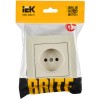 BRITE Розетка 1-местная без заземления без защитных шторок 10А в сборе РСР10-1-0-БрКр беже