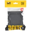 BRITE Выключатель 1-клавишный 10А в сборе ВСР10-1-0-БрГ графит IEK