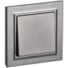 BRITE Выключатель 1-клавишный 10А в сборе ВСР10-1-0-БрС сталь IEK