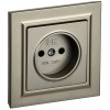 BRITE Розетка 1-местная без заземления без защитных шторок 10А в сб. РСР10-1-0-БрШ шампань