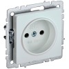 BRITE Розетка 1-местная без заземления с защитными шторками 10А РСш10-2-БрЖ жемчуг IEK