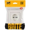 BRITE Розетка 1-местная без заземления без защитных шторок 10А в сб. РСР10-1-0-БрЖ жемчуг